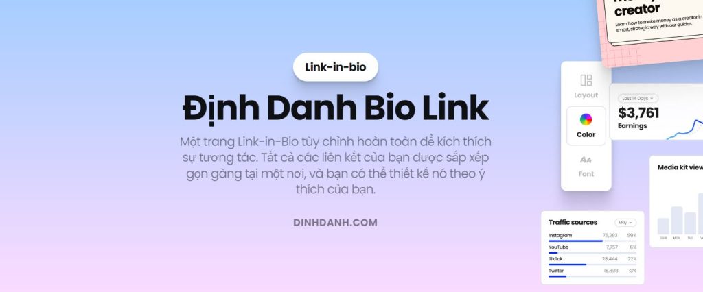 Bio Link miễn phí DINHDANH.COM