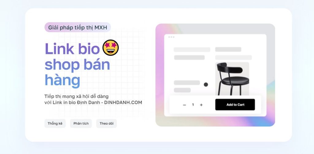 Link in bio bán hàng Định Danh - DINHDANH.COM
