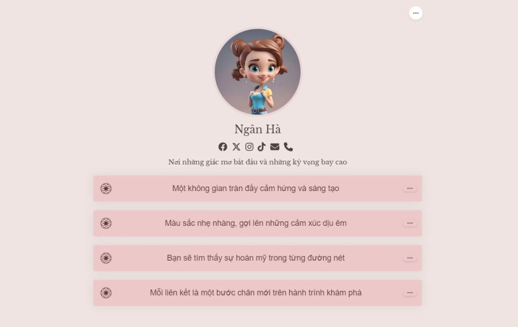 Link bio Tinh Vân Hồng