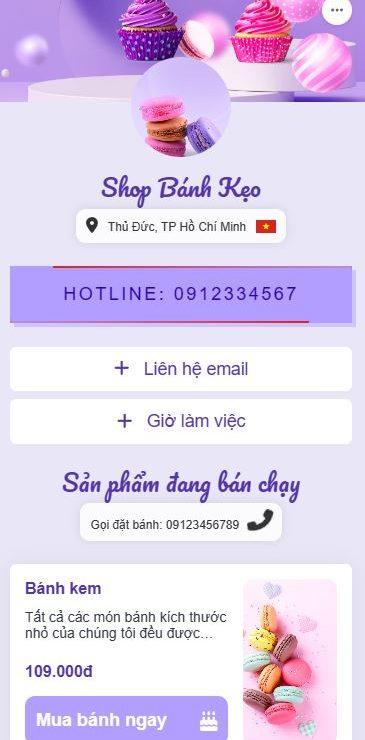 link bio shop bánh kẹo Định Danh