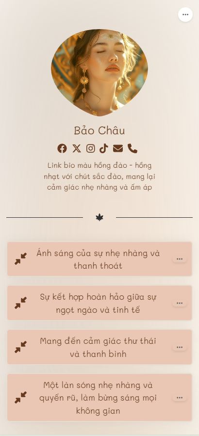 Link bio Hồng Đào Bình Yên