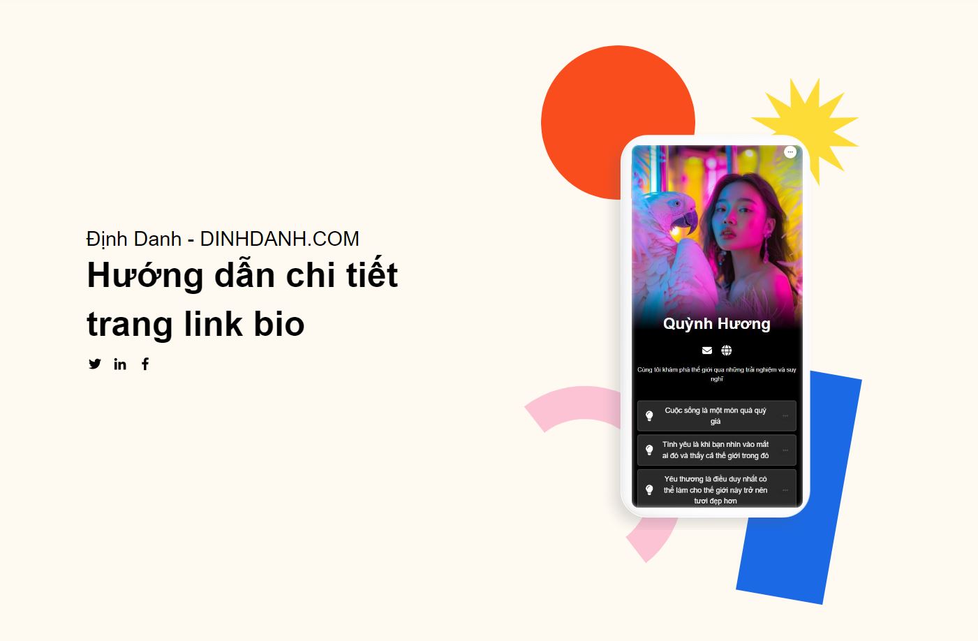 Hướng dẫn chi tiết về trang link bio