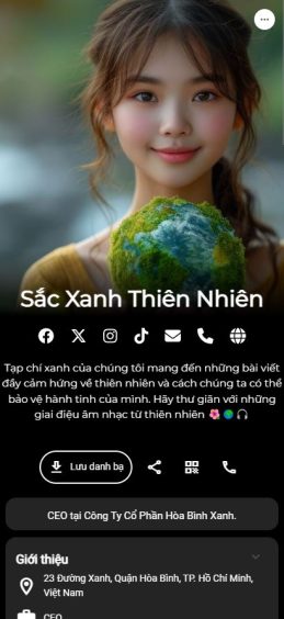 Mẫu link bio Định Danh