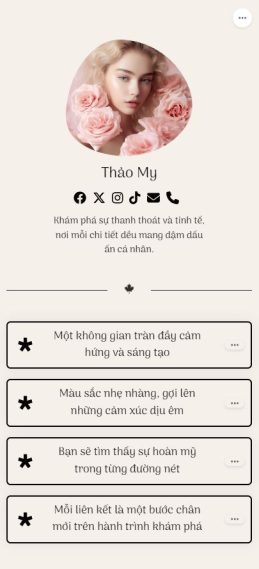 Link bio Mộc Mạc Thanh Lịch