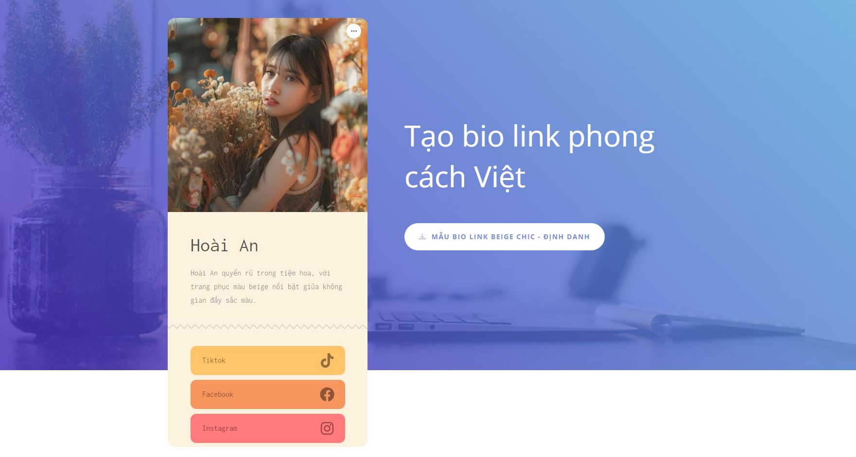 Tạo bio link đậm chất Việt